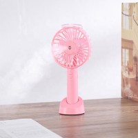 Mini desktop mist spray humidifier fan with mobile phone stand