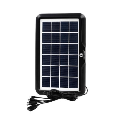 Mini Portable 6V 3.2W Polycrystalline Emergency Solar Panel for Charging with 5 in 1 charging head Solar Panel for Mobile Phone