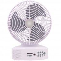 Rechargeable fan AC/DC Solar Stand Fan 12 inch Table Fan with Mobile Charging and led light